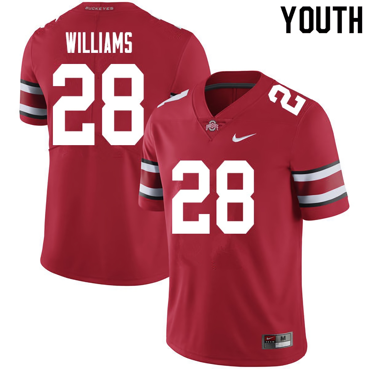 Miyan Williams Ohio State Buckeyes Youth NCAA #28 Red College Stitched Football Jersey UAF0356WL